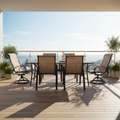 Dublin Brown Sling Patio Dining Sets