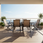 Dublin Brown Sling Patio Dining Sets