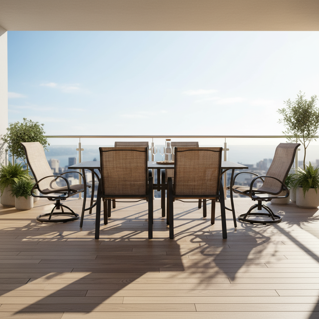 Dublin Brown Sling Patio Dining Sets