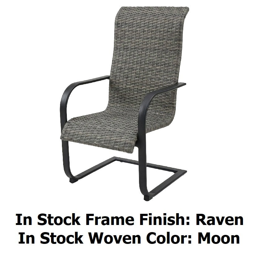 Dublin Black Woven Sling Spring Patio Dining Sets