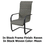 Dublin Black Woven Sling Spring Patio Dining Sets