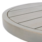 Solanya 27.5" Modern Coastal Acacia Wood Outdoor Pedestal Base Round Coffee Table