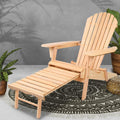 Gardeon Adirondack Outdoor Chairs Wooden Sun Lounge Patio Furniture