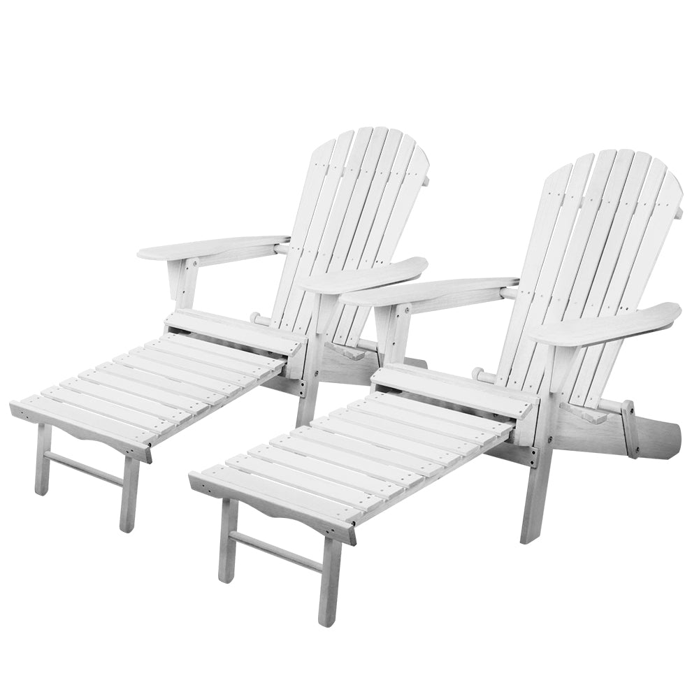 Gardeon Set of 2 Outdoor Sun Lounge Chairs Patio Furniture Lounger