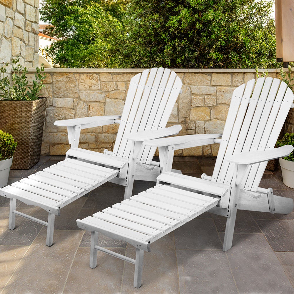 Gardeon Set of 2 Outdoor Sun Lounge Chairs Patio Furniture Lounger