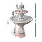 Gardeon Solar Water Feature 3-Tier Fountain with Pump Kit Bird Bath