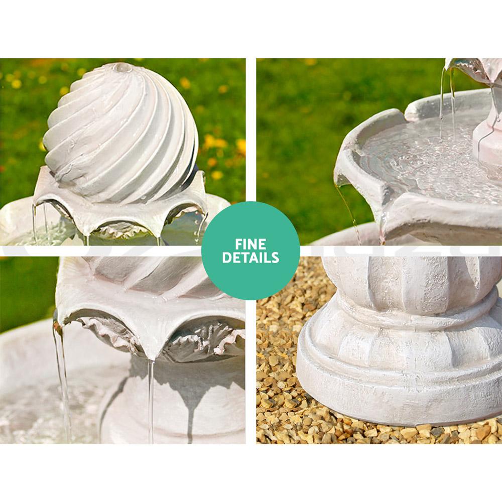 Gardeon Solar Water Feature 3-Tier Fountain with Pump Kit Bird Bath