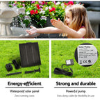 Gardeon Solar Water Feature 3-Tier Fountain with Pump Kit Bird Bath