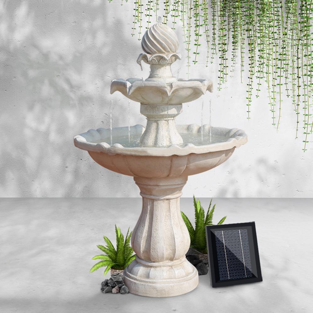 Gardeon Solar Water Feature 3-Tier Fountain with Pump Kit Bird Bath