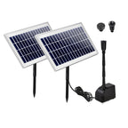 Gardeon Solar Pond Pump Submersible Water Fountain Kit with 2 Panels