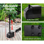 Gardeon Solar Pond Pump Submersible Water Fountain Kit with 2 Panels