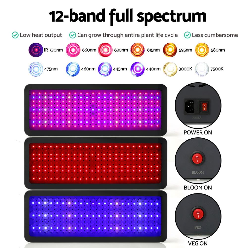 Green Fingers 2000W Grow Light LED Full Spectrum Indoor Plant All