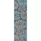 Zinnia Modern Floral Textured Weave Indoor/Outdoor Runner Rug