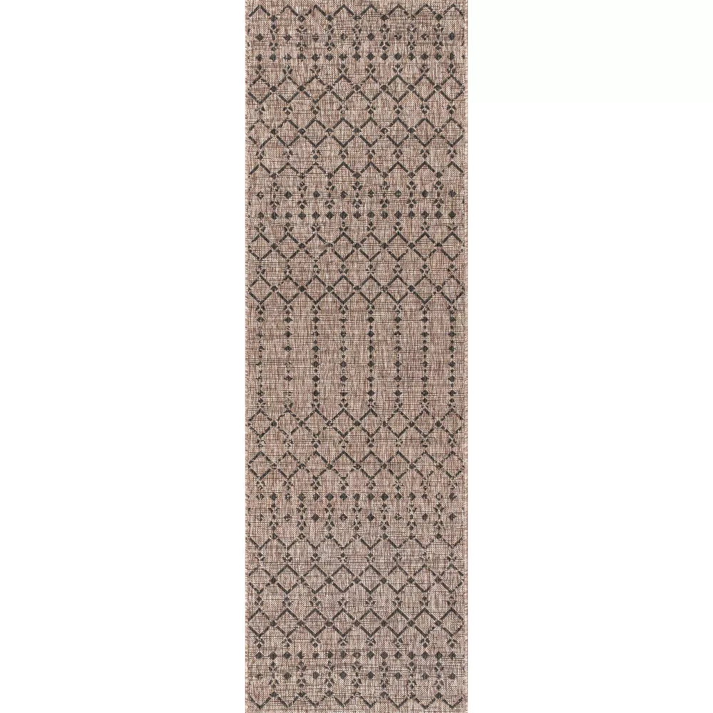 Ourika Moroccan Geometric Textured Weave Indoor/Outdoor Area Rug