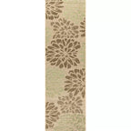 Zinnia Modern Floral Textured Weave Indoor/Outdoor Runner Rug