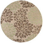 Zinnia Modern Floral Textured Weave Indoor/Outdoor Runner Rug