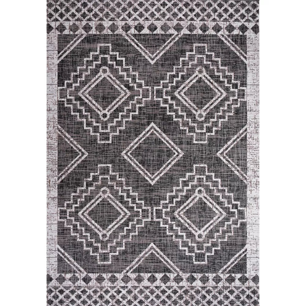 Marokko Diamond Tribal Medallion Indoor/Outdoor Runner Rug