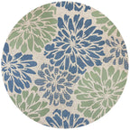 Zinnia Modern Floral Textured Weave Indoor/Outdoor Runner Rug