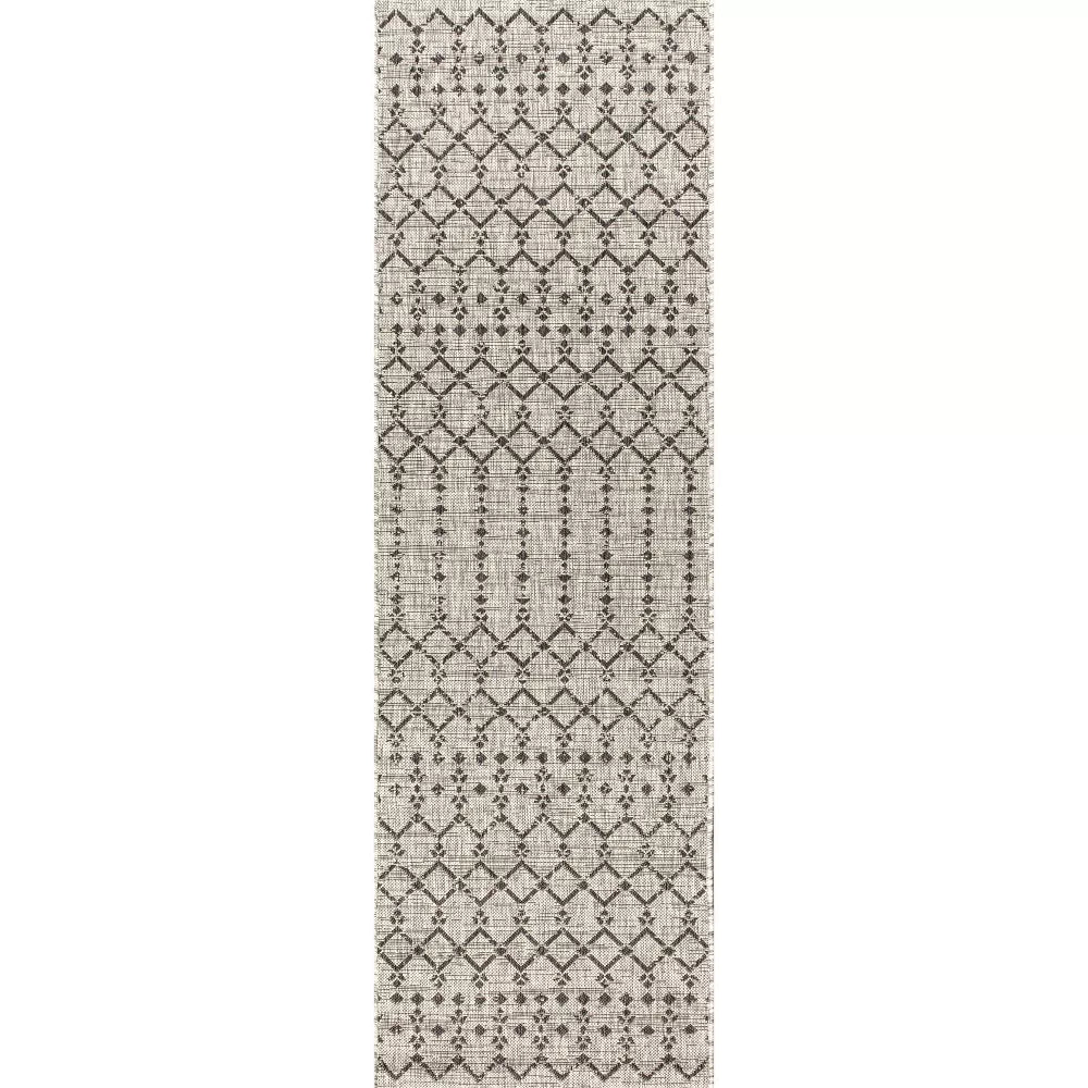 Ourika Moroccan Geometric Textured Weave Indoor/Outdoor Area Rug