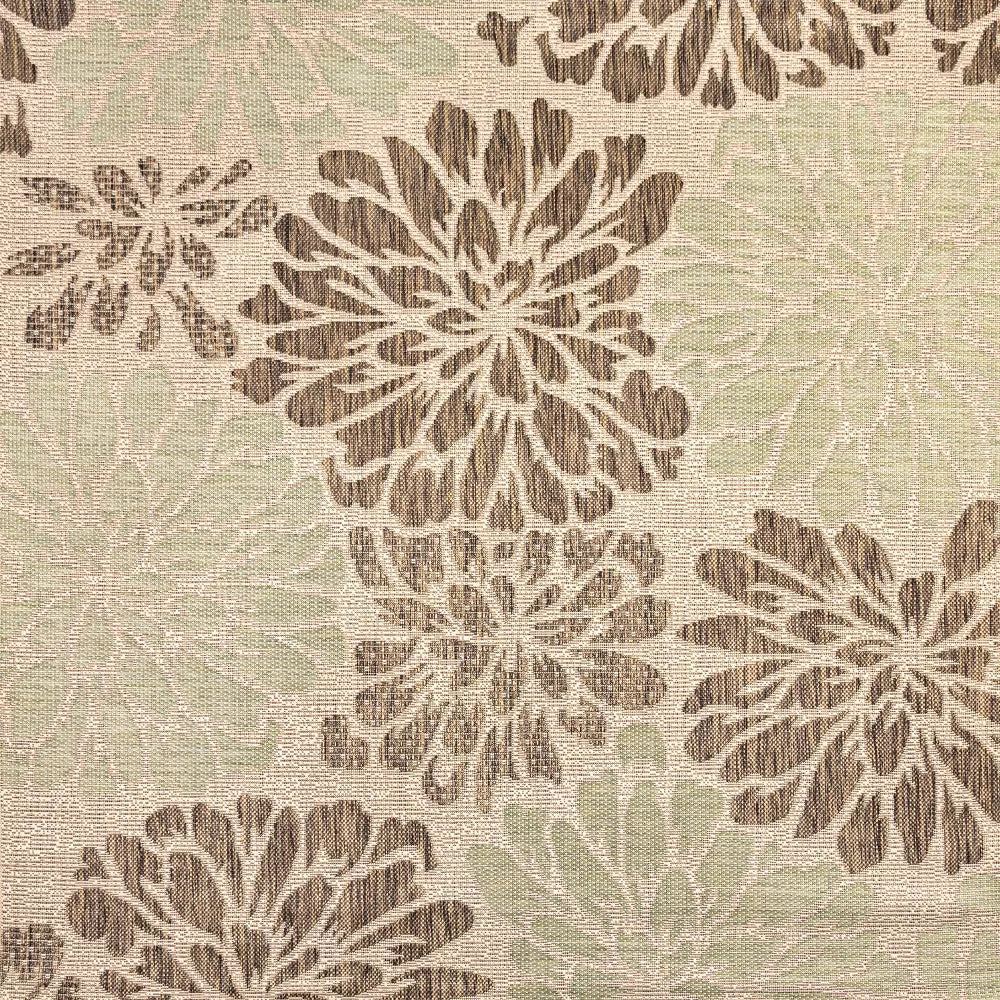 Zinnia Modern Floral Textured Weave Indoor/Outdoor Runner Rug