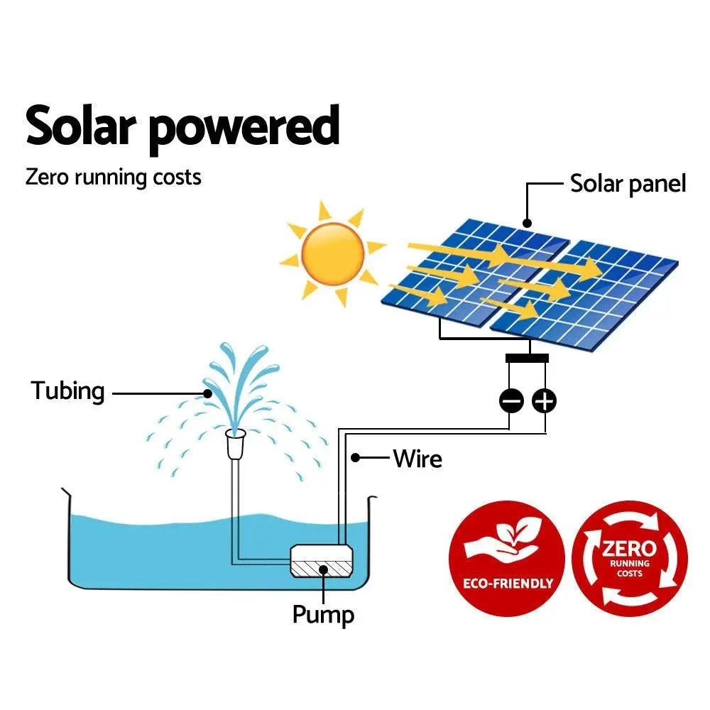 Gardeon Solar Pond Pump Water Fountain Filter Kit Outdoor Submersible