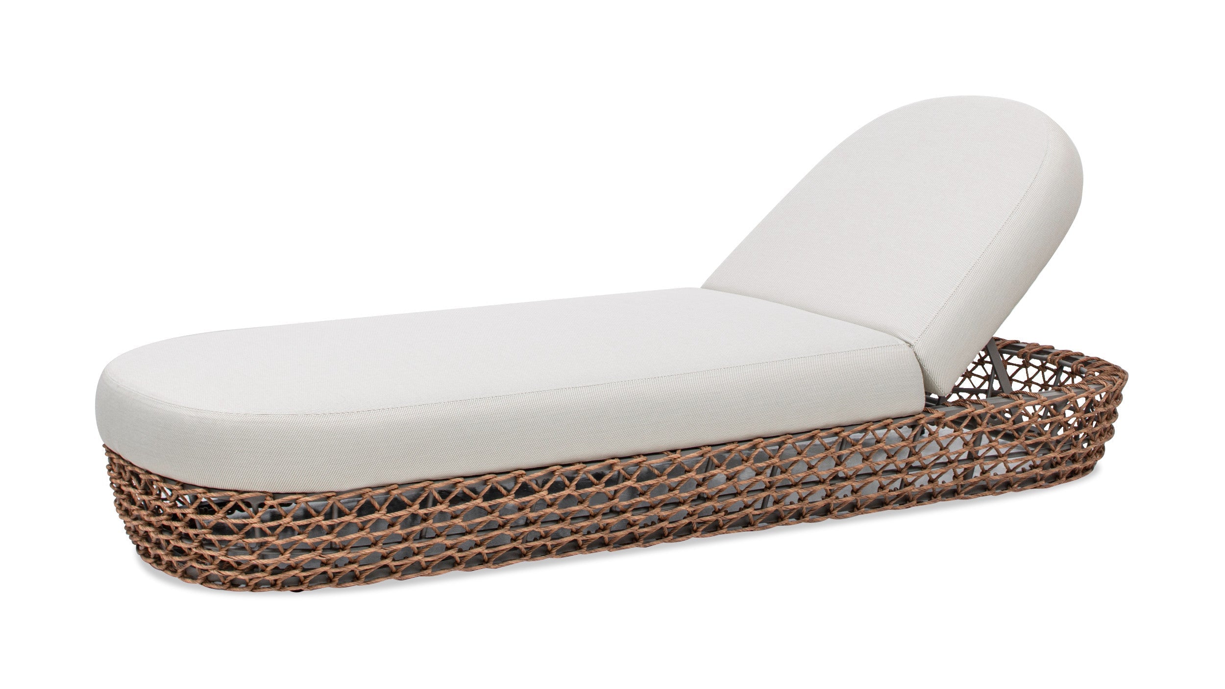 Willow Wicker & Sunbrella Upholstered Patio Lounger