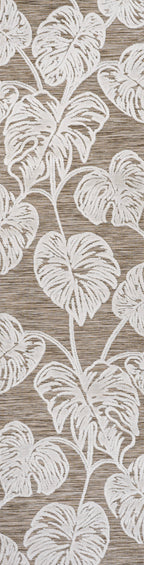 Tobago High-Low Two-Tone Monstera Leaf Indoor/Outdoor Area Rug