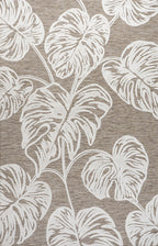 Tobago High-Low Two-Tone Monstera Leaf Indoor/Outdoor Area Rug