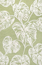 Tobago High-Low Two-Tone Monstera Leaf Indoor/Outdoor Area Rug