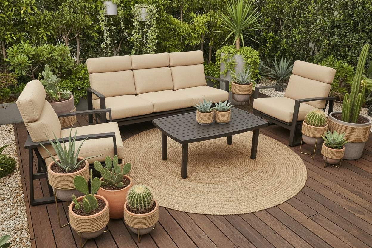 Horizon Brown & Sand Lounging & Chat Sets
