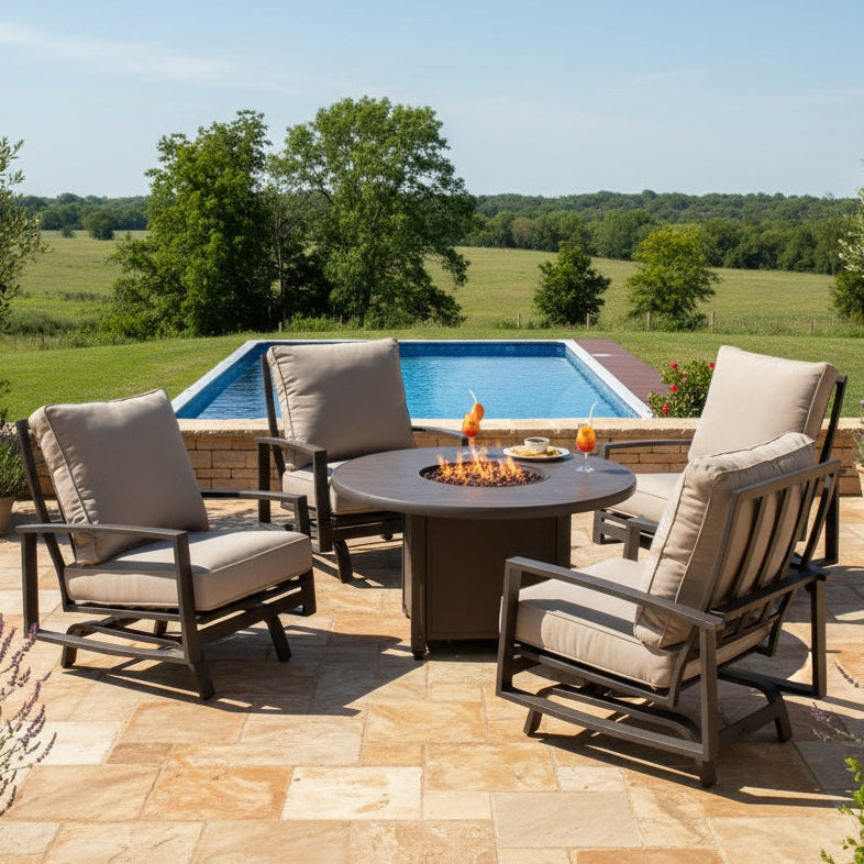 Horizon Brown & Sand Lounging & Chat Sets