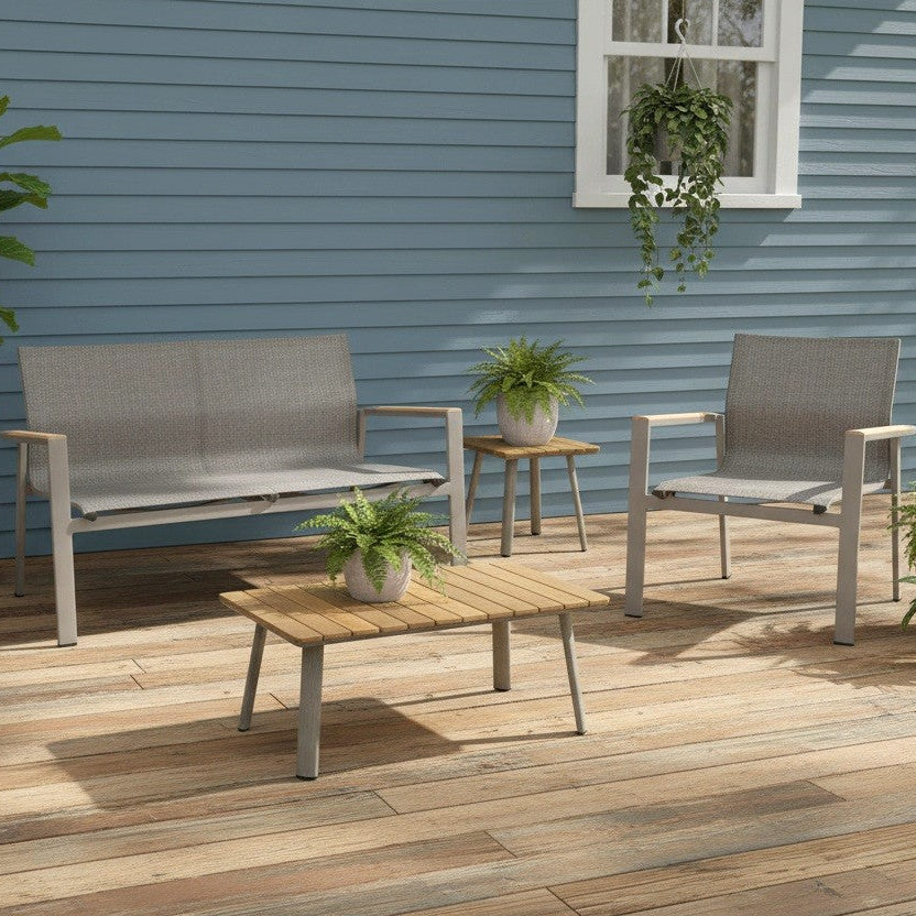 Aspect EcoWood Sling Deep Seating & Chat Set
