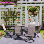 Dublin Brown Sling Patio Dining Sets