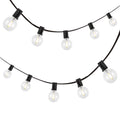 25-Light Indoor/Outdoor 25 ft. Contemporary Rustic Incandescent G40 Bistro Globe Bulb String Lights (Set of 2)