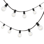 25-Light Indoor/Outdoor 25 ft. Contemporary Rustic Incandescent G40 Bistro Globe Bulb String Lights (Set of 2)