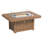 Lumin Fire Pit 51" Rectangular Table from LuxCraft