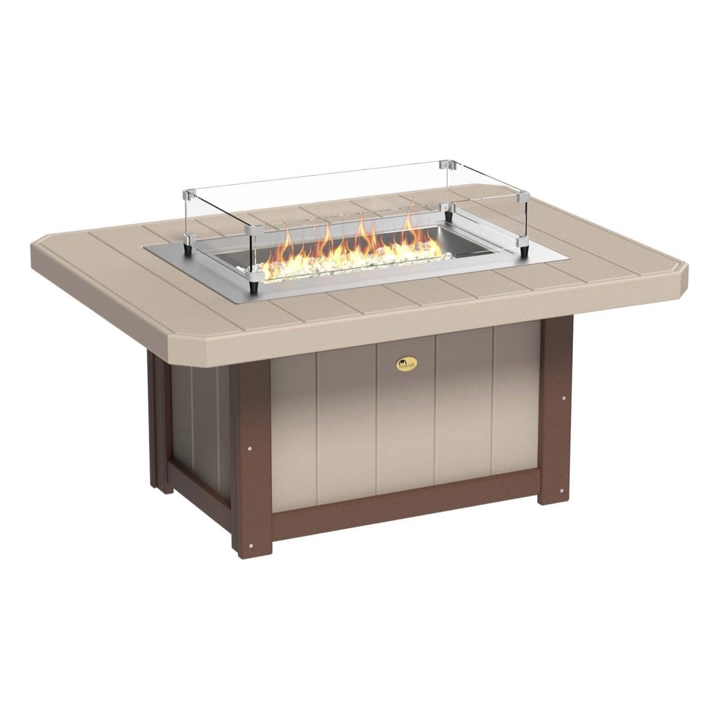 Lumin Fire Pit 51" Rectangular Table from LuxCraft