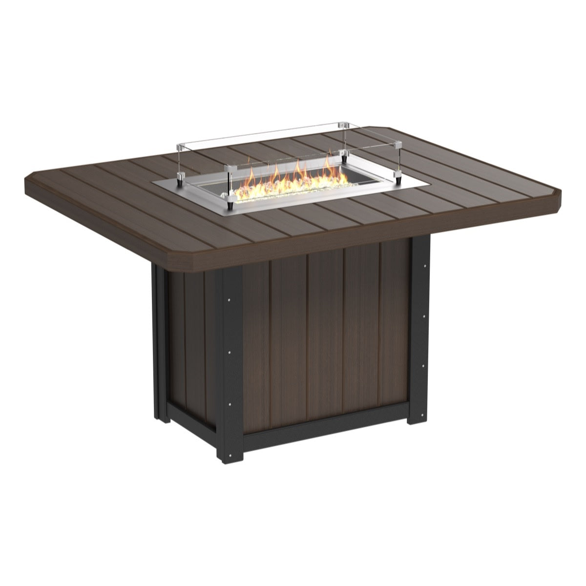 Lumin Fire Pit 62" Rectangular Table from LuxCraft