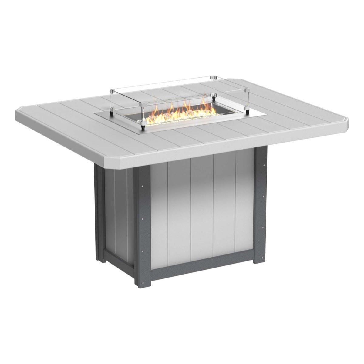 Lumin Fire Pit 62" Rectangular Table from LuxCraft