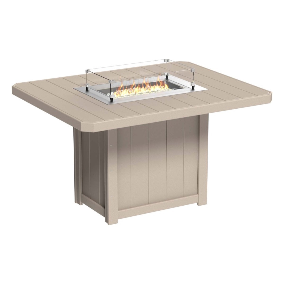 Lumin Fire Pit 62" Rectangular Table from LuxCraft