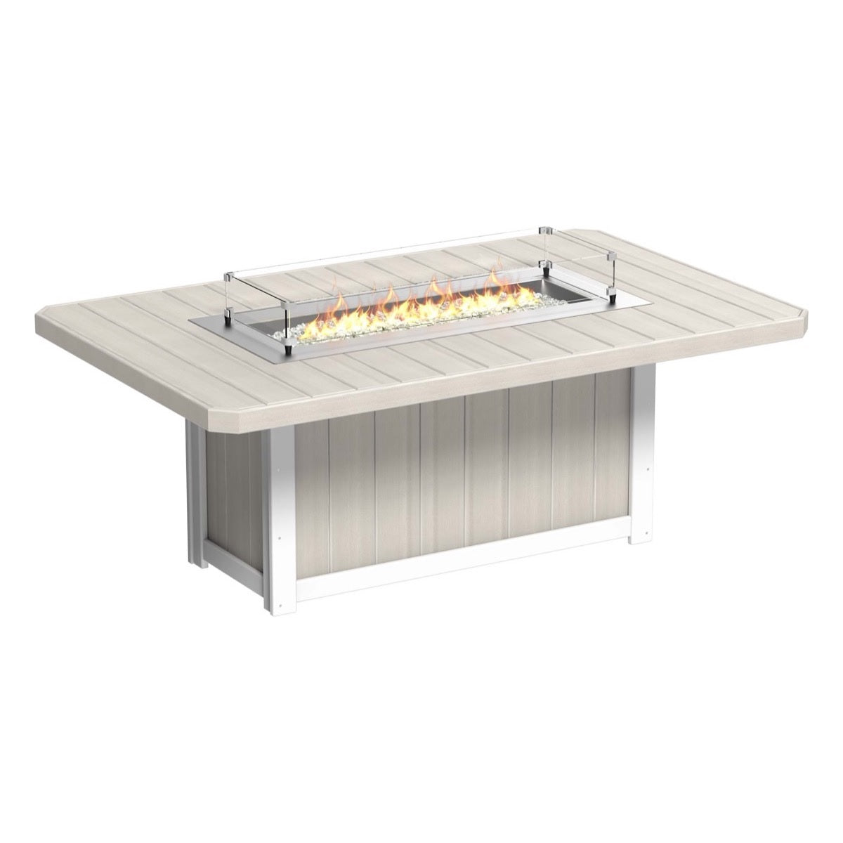 Lumin Fire Pit 79" Rectangular Table from LuxCraft