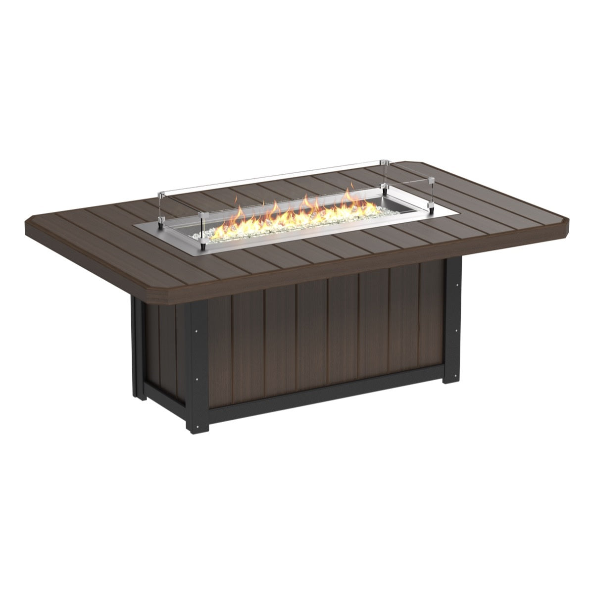 Lumin Fire Pit 79" Rectangular Table from LuxCraft