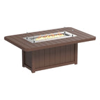 Lumin Fire Pit 79" Rectangular Table from LuxCraft