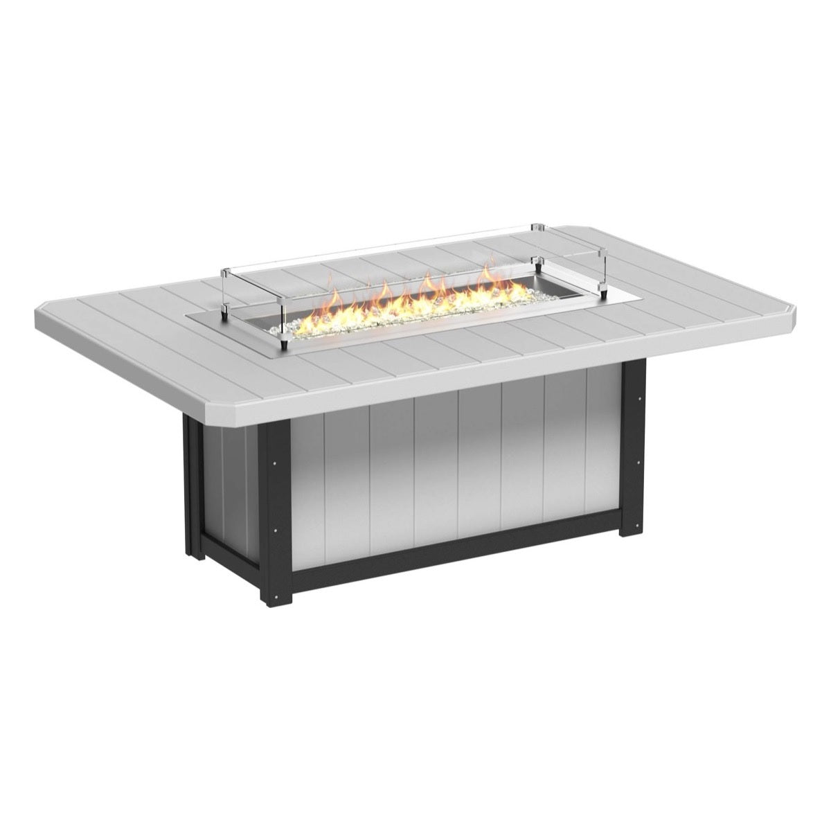 Lumin Fire Pit 79" Rectangular Table from LuxCraft