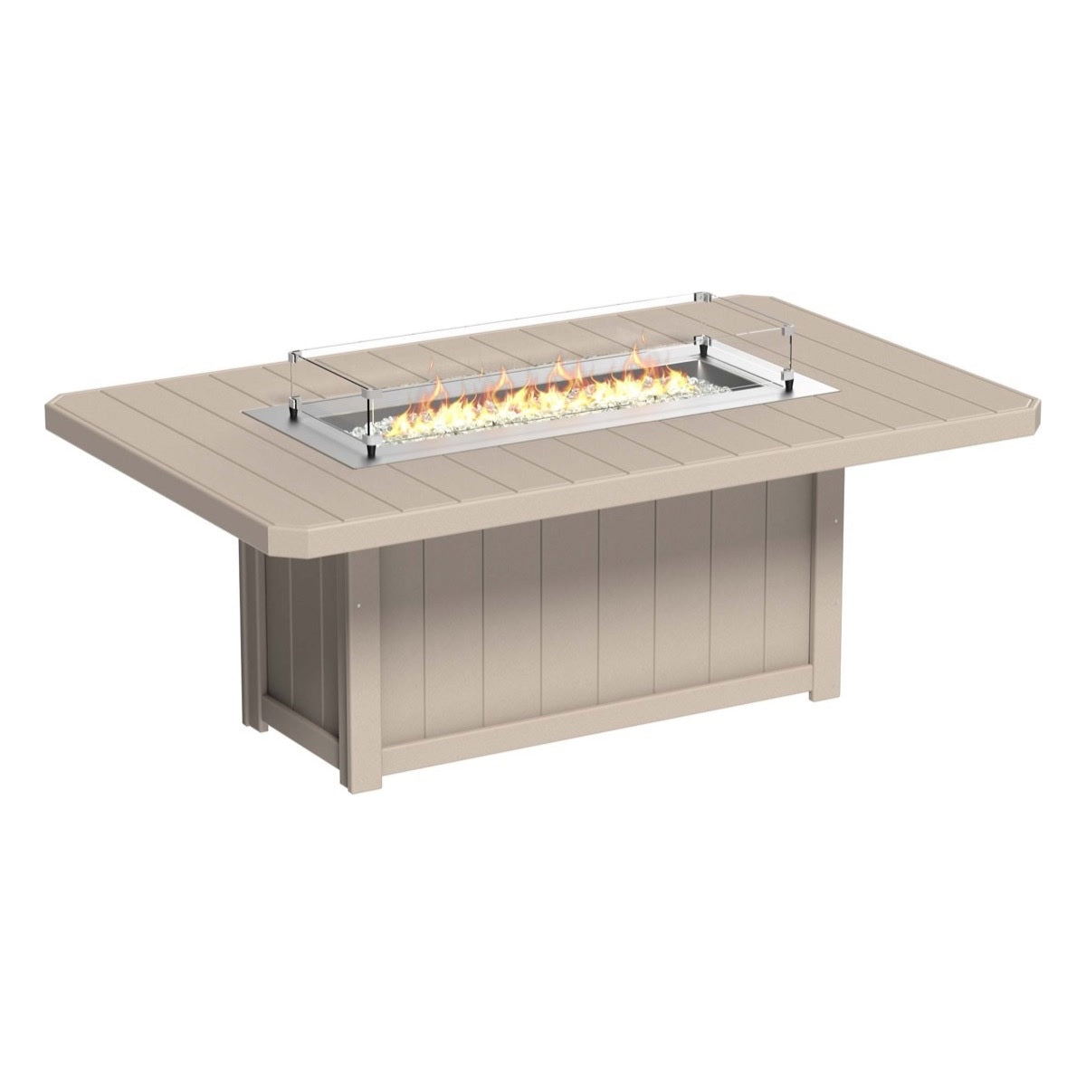 Lumin Fire Pit 79" Rectangular Table from LuxCraft