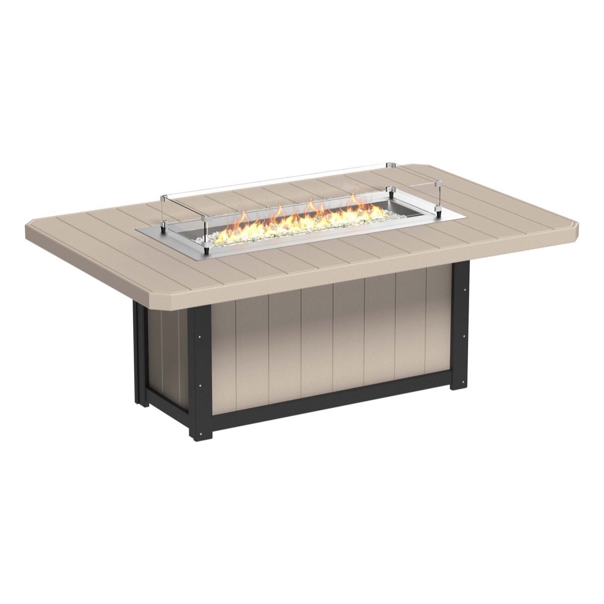 Lumin Fire Pit 79" Rectangular Table from LuxCraft