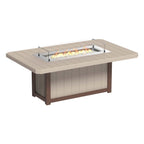 Lumin Fire Pit 79" Rectangular Table from LuxCraft