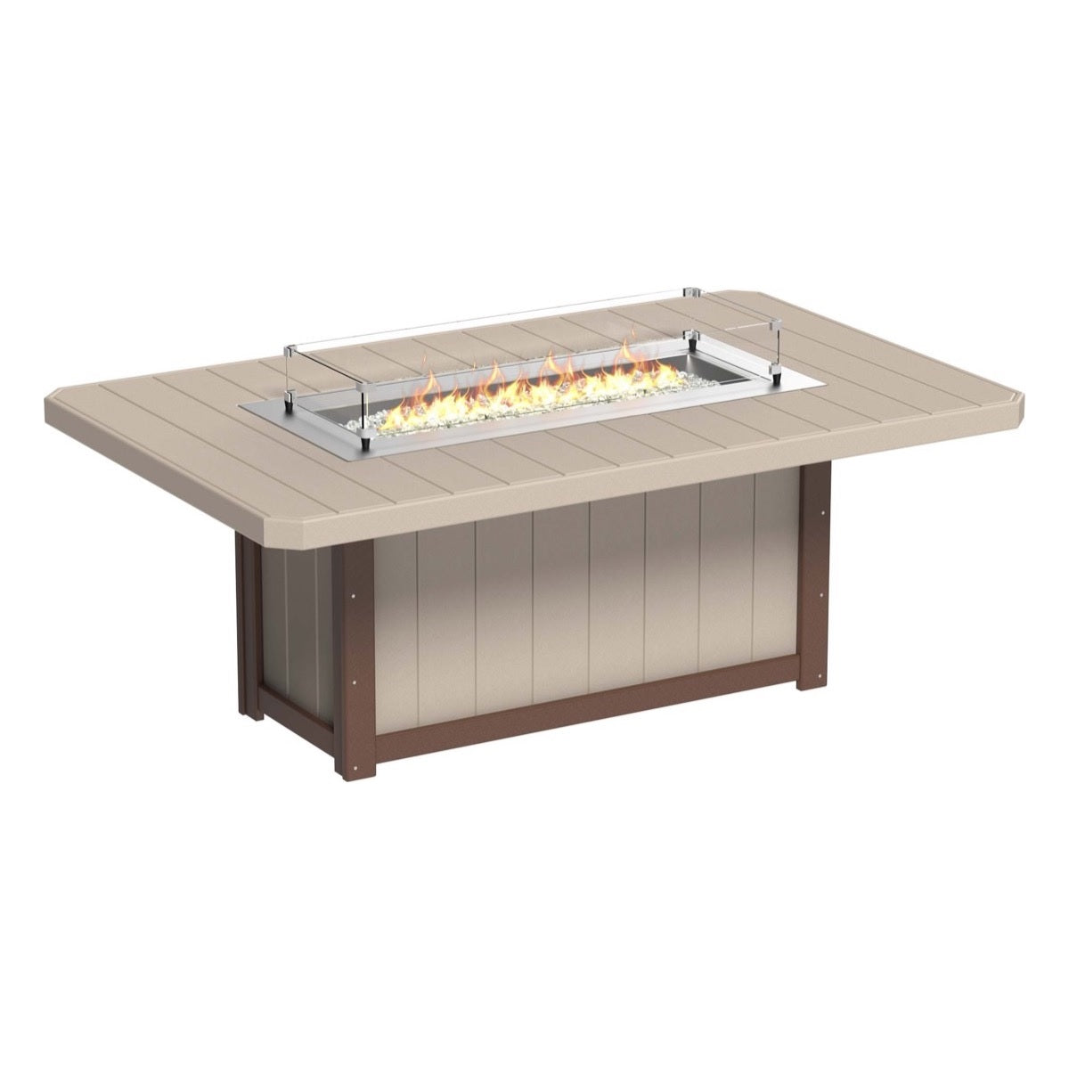 Lumin Fire Pit 79" Rectangular Table from LuxCraft