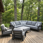 Saddlebrook Cushioned Patio Sectional Deep Seating Sets
