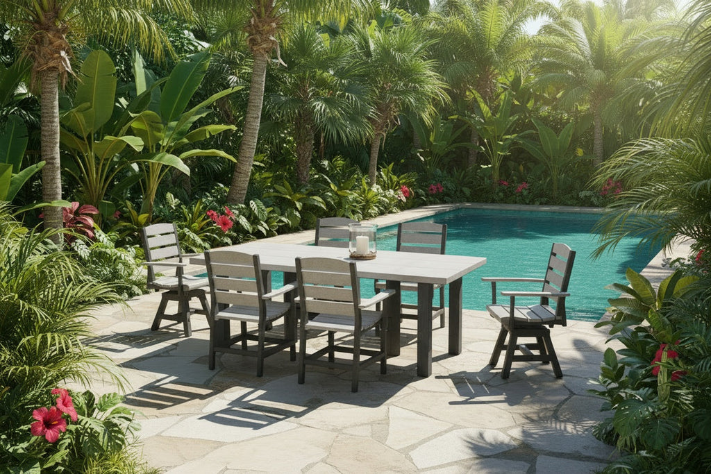 Light Grey & Slate Napa Resin Dining Collection